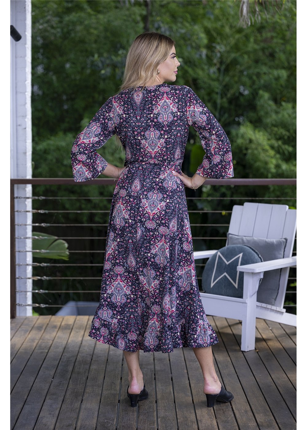 Allegra Long Sleeve Wrap Dress