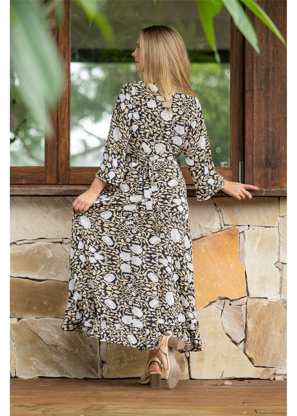 Imogen Long Slv Wrap Dress