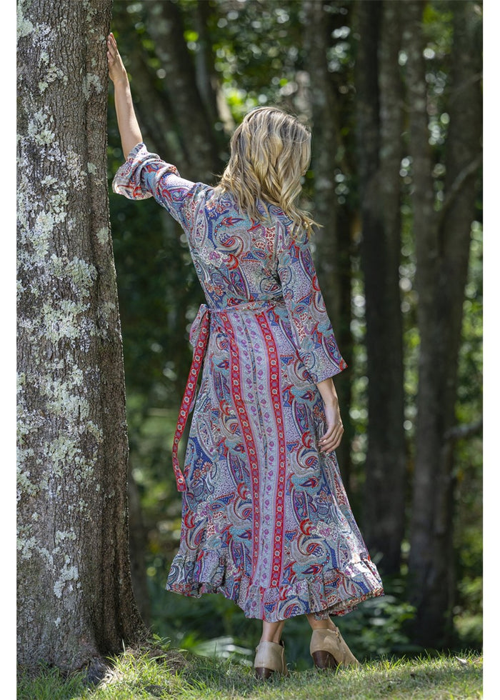 Indigo Wrap Dress