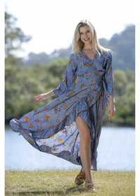 Janan Long Sleeve Wrap Dress