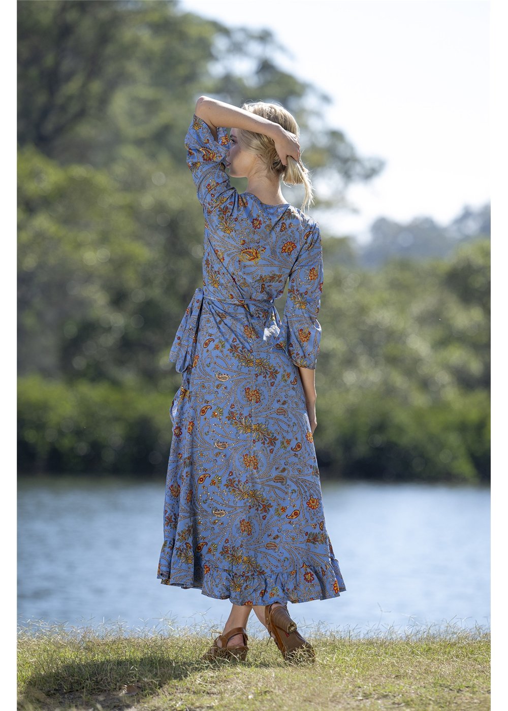 Janan Long Sleeve Wrap Dress