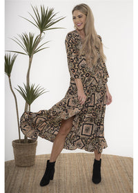 Keisha Long Sleeve Wrap Dress