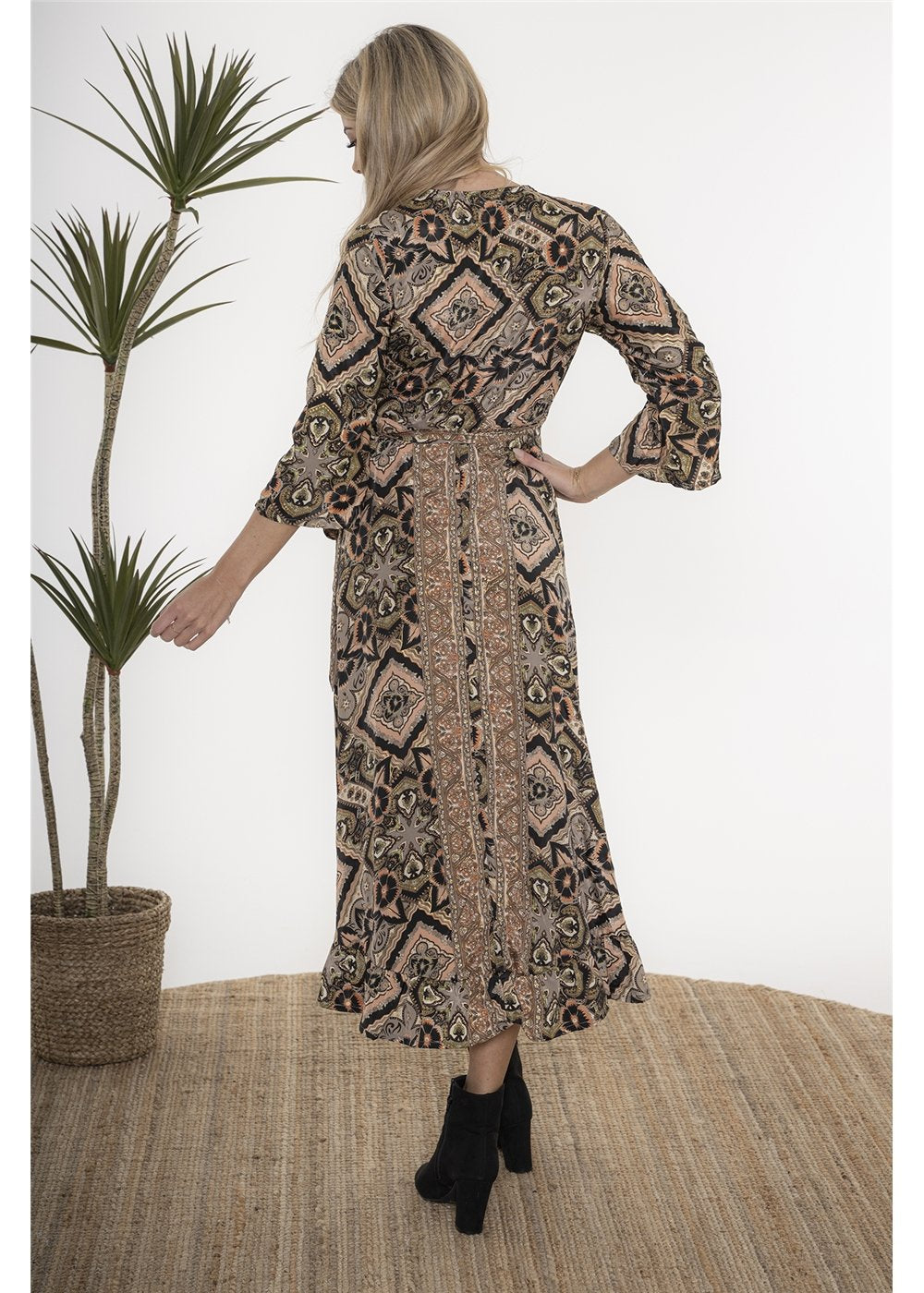 Keisha Long Sleeve Wrap Dress