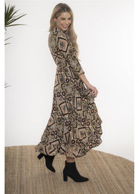 Keisha Long Sleeve Wrap Dress