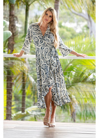 Leura L/Sleeve Wrap Dress