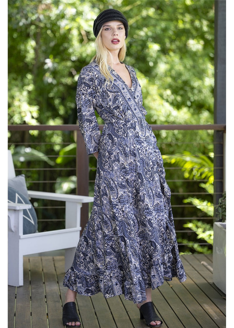 Maryka Long Sleeve Wrap Dress