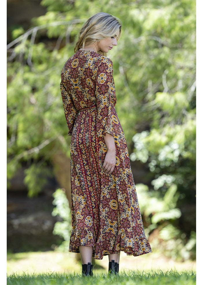 Solstice Long Sleeve Wrap Dress