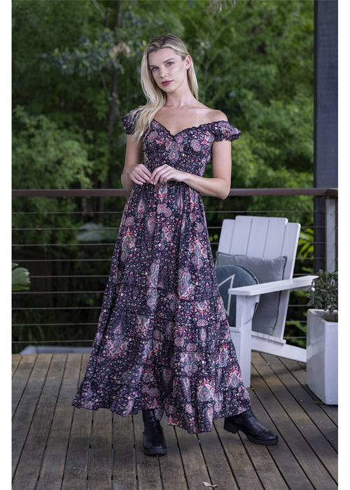 Allegra Rosa Dress in silk blend, front view