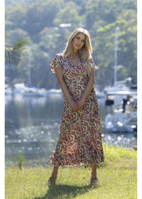 Shula S/Sleeve Wrap Dress, front view
