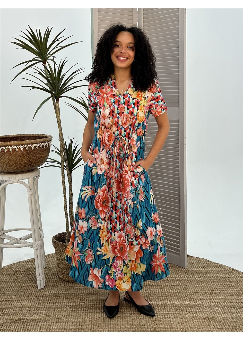 Floral Diamond Bloom Dress