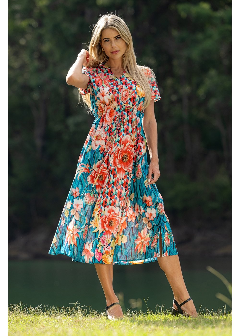 Floral Diamond Bloom Dress