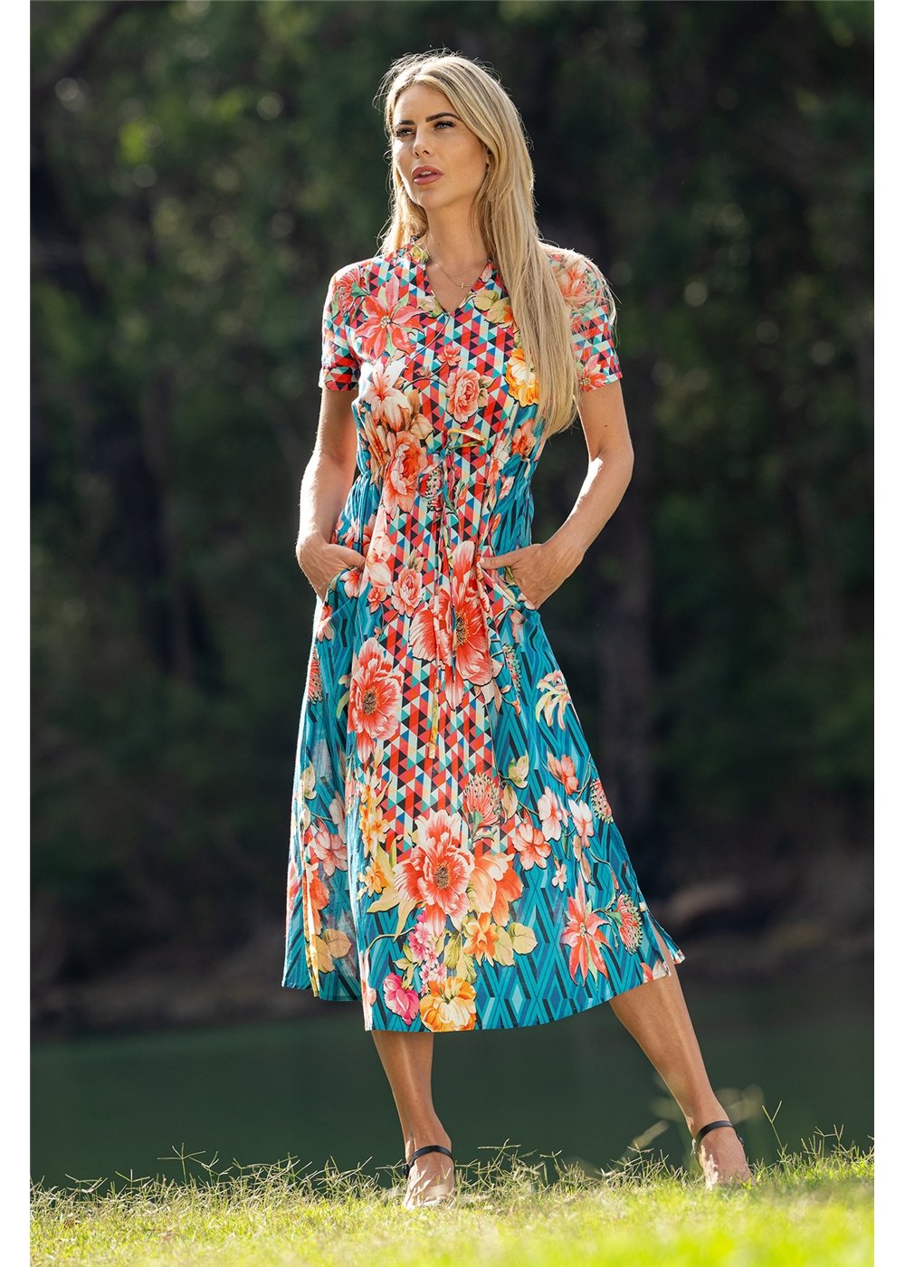 Floral Diamond Bloom Dress