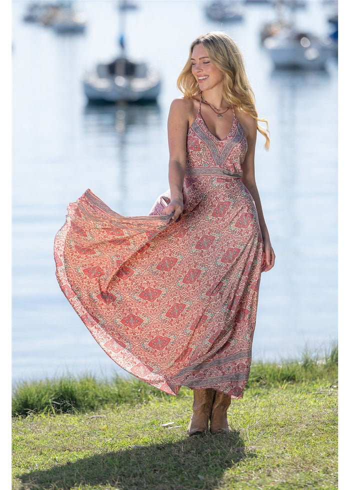 Binda Tie Back Halter Dress