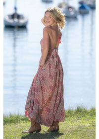 Binda Tie Back Halter Dress