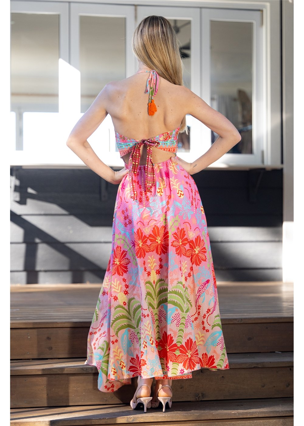 hibiscus halter dress Hibiscus Lara Halter Dress Hibiscus / XL