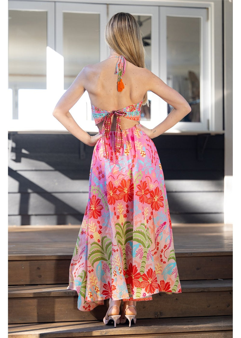 Hibiscus Lara Halter Dress – Cienna Designs