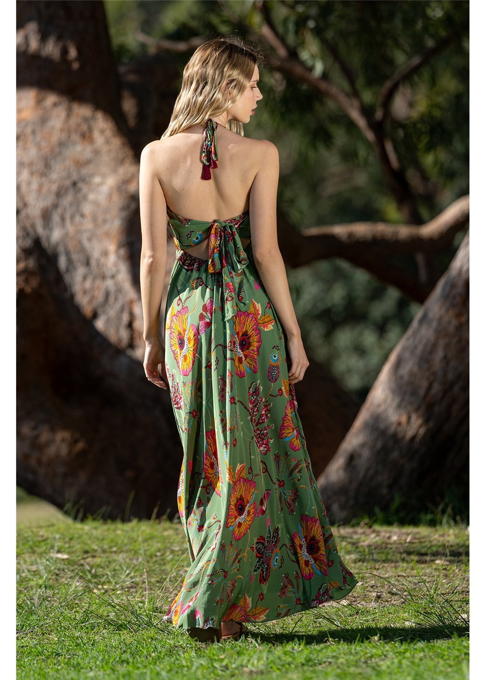 Posey Tie Back Halter Dress