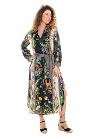 Forest Buttoned Dress