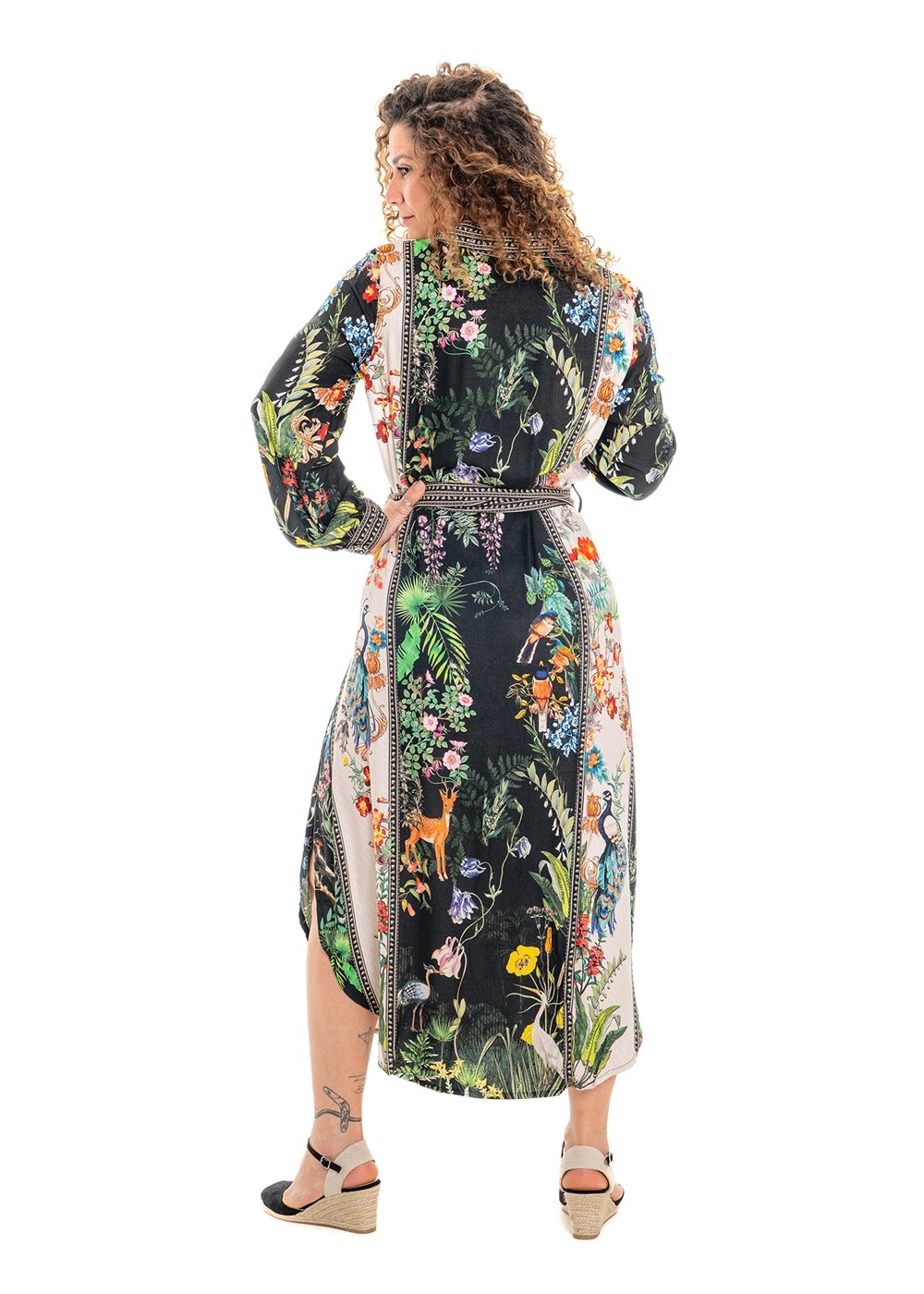 Forest Buttoned Dress