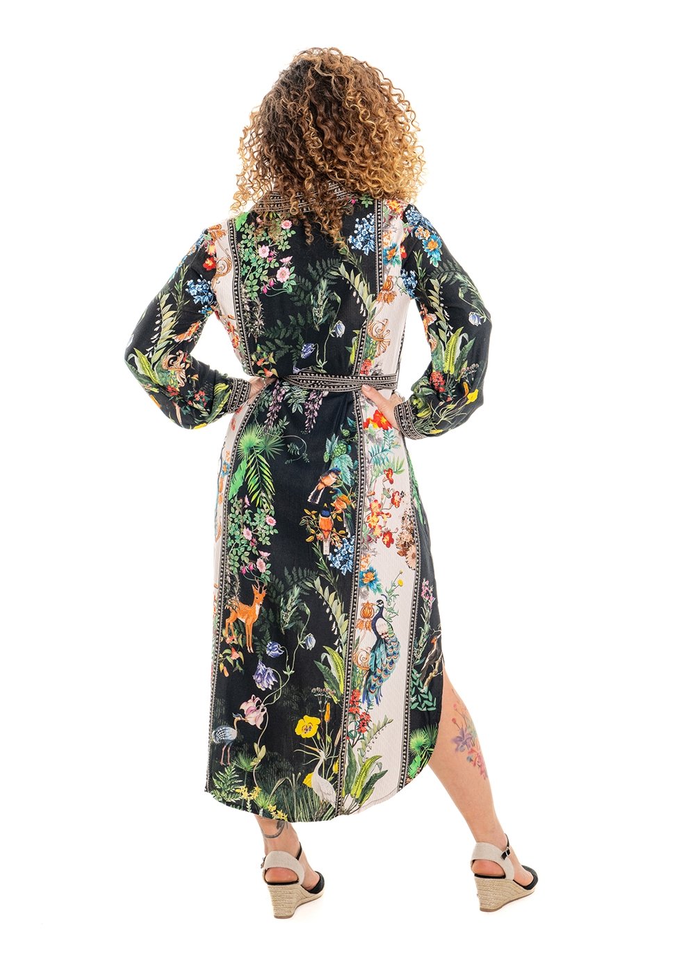 Forest Buttoned Dress