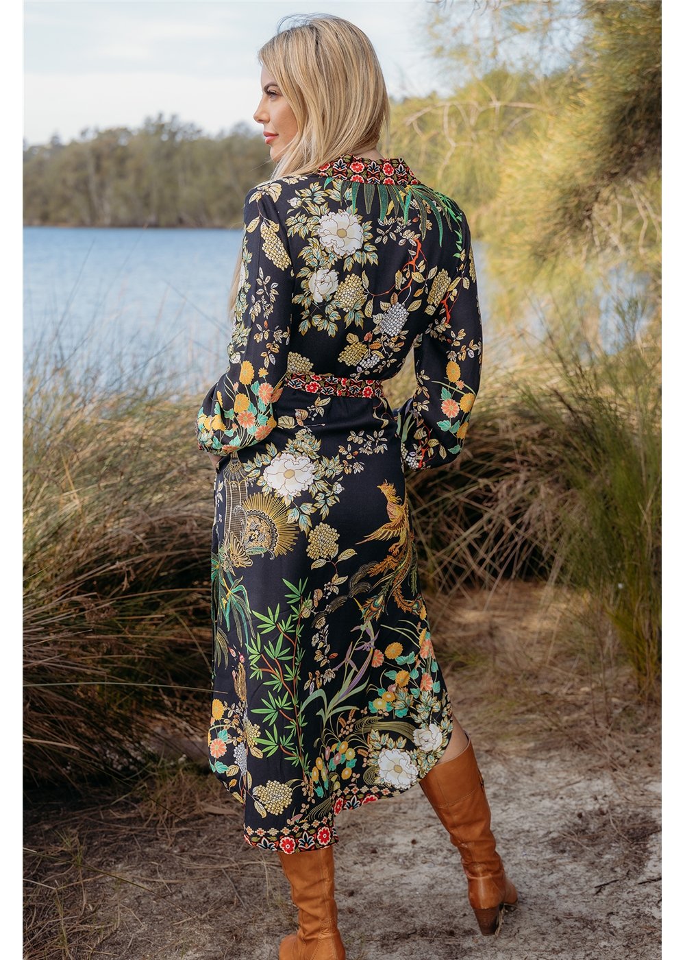 Phoenix Night Button Dress