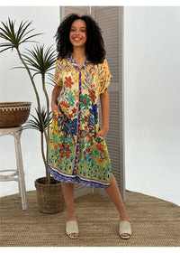 Folksy Dresden Dress, front view
