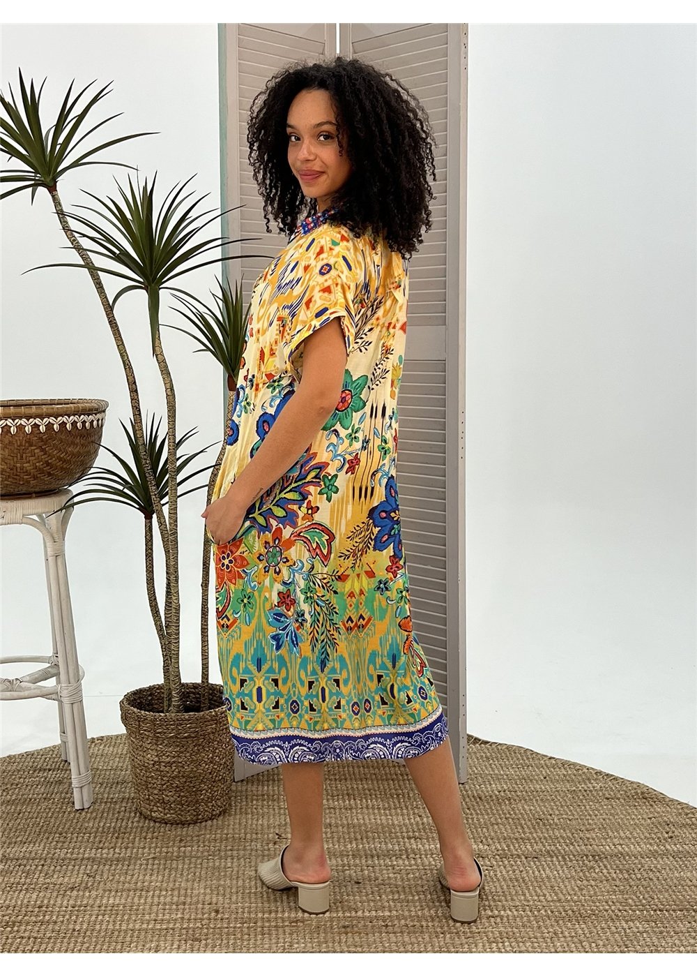 Folksy Dresden Dress, view 3