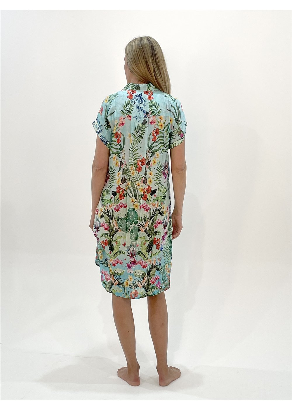 Tropical Buttoned Dress, view 2