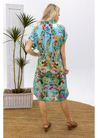 Tropical Buttoned Dress, view 4