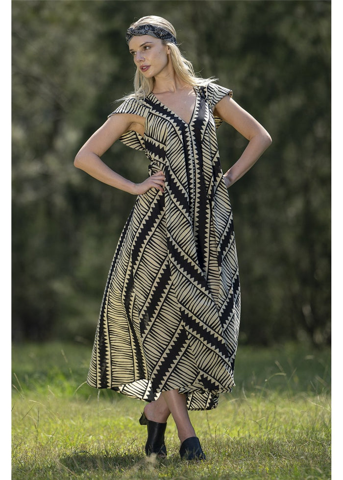 Hemi Cotton Dress - Black