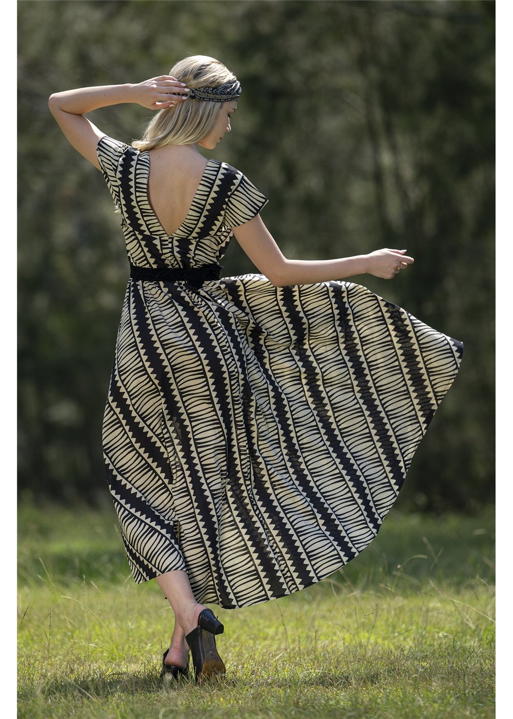 Hemi Cotton Dress - Black