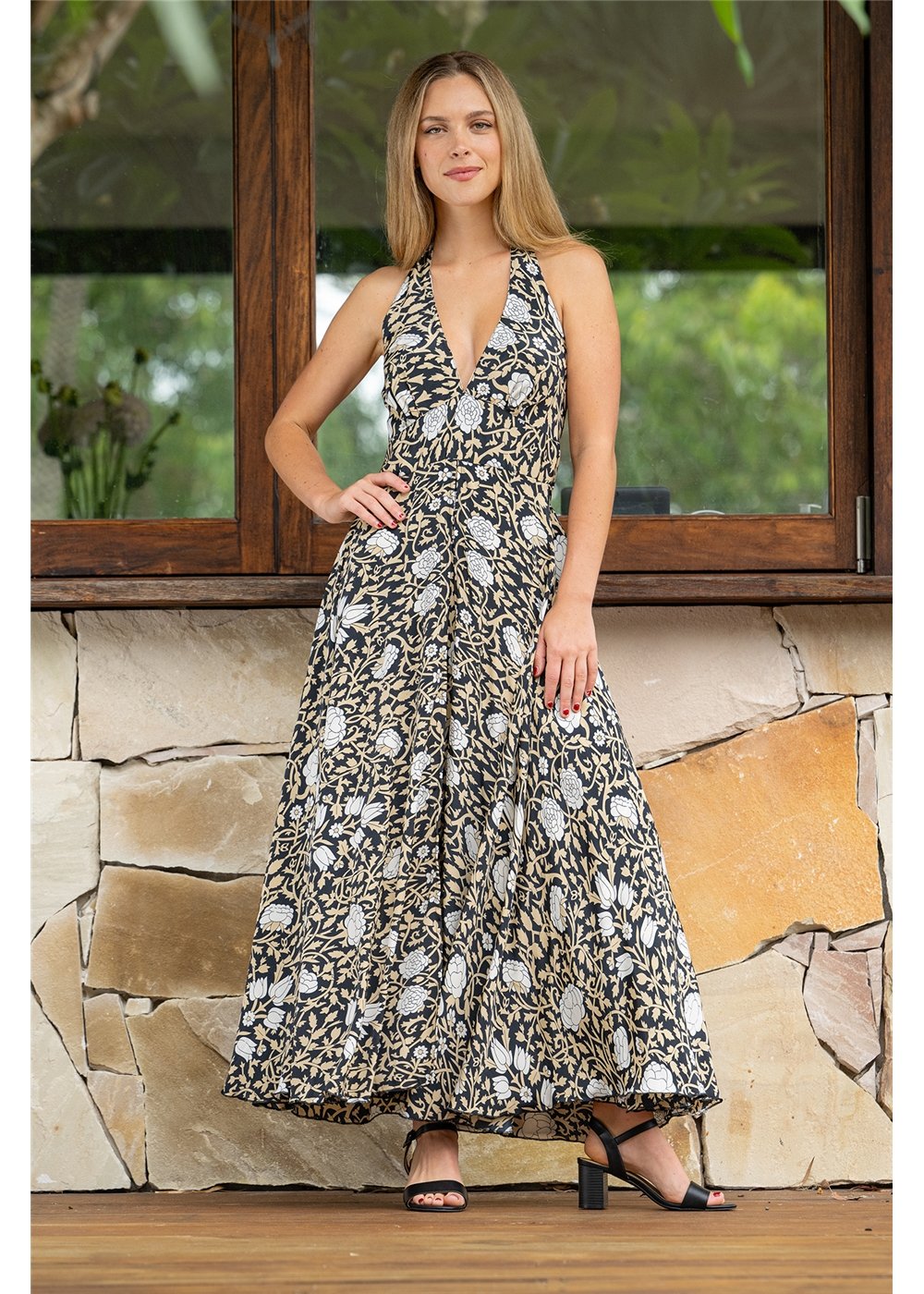 Imogen Maxi Halter Dress