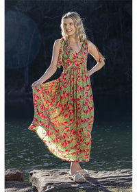 Lucia Tie Shoulder Maxi Dress