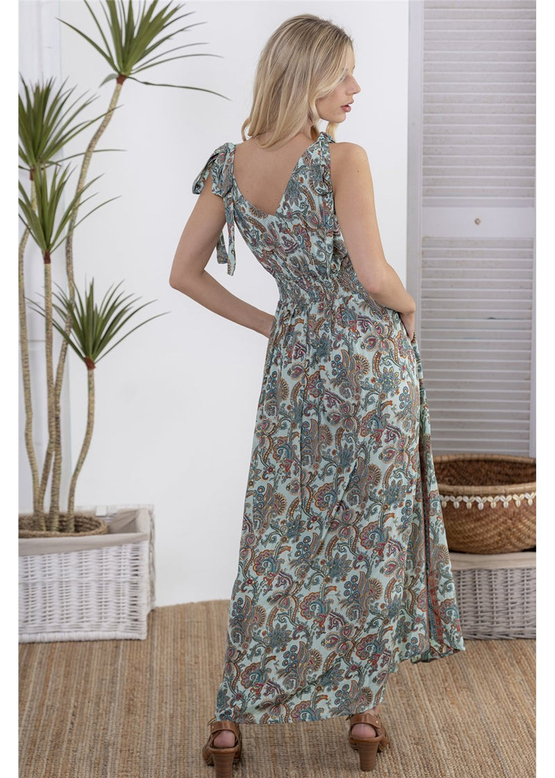 Syrena Tie Shoulder Maxi Dress