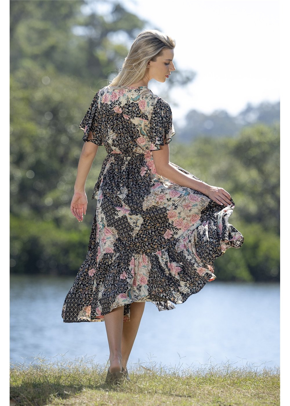 Amirah Frill Wrap Dress
