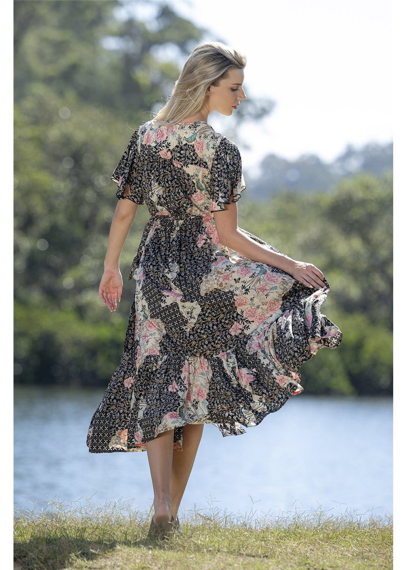 Amirah Frill Wrap Dress
