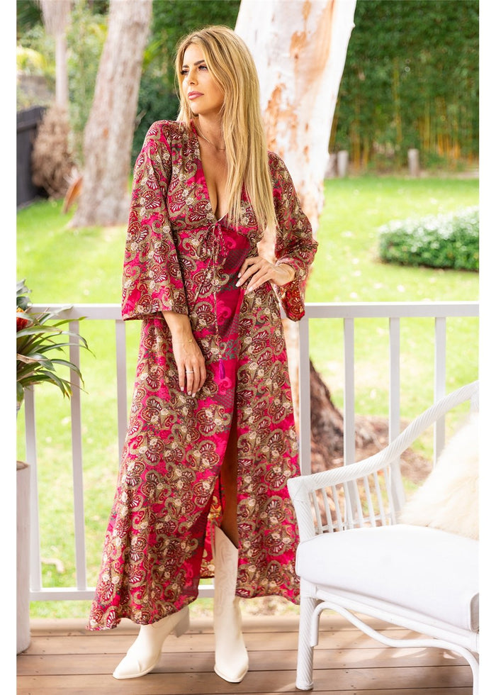 Sofia Flare Sleeve Maxi Dress