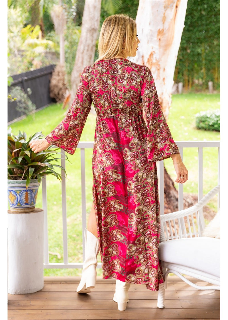 Sofia Flare Sleeve Maxi Dress
