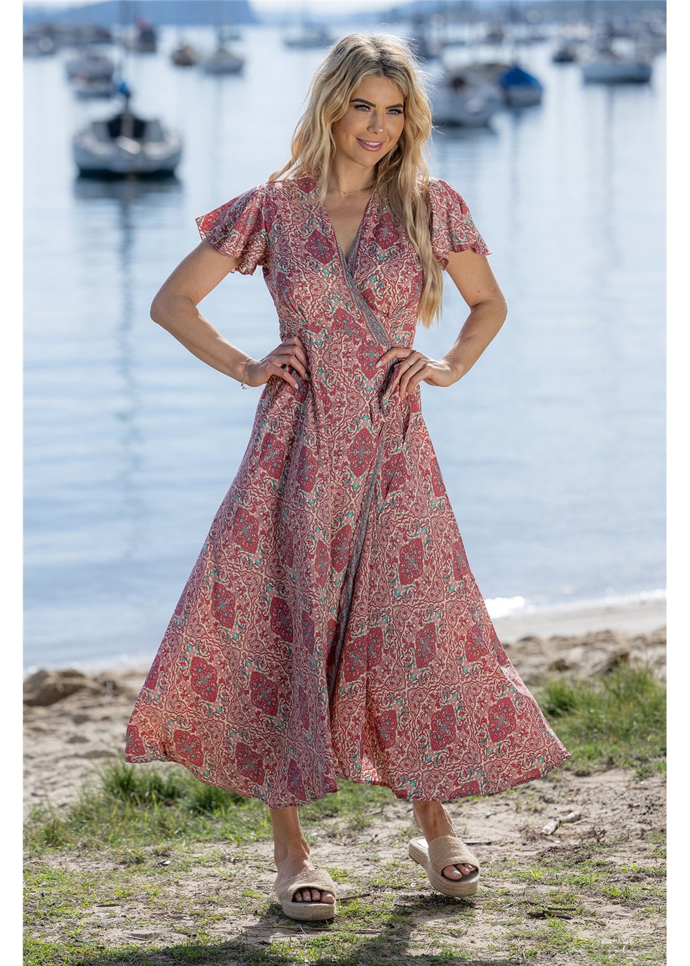 Binda S/Sleeve Wrap Dress