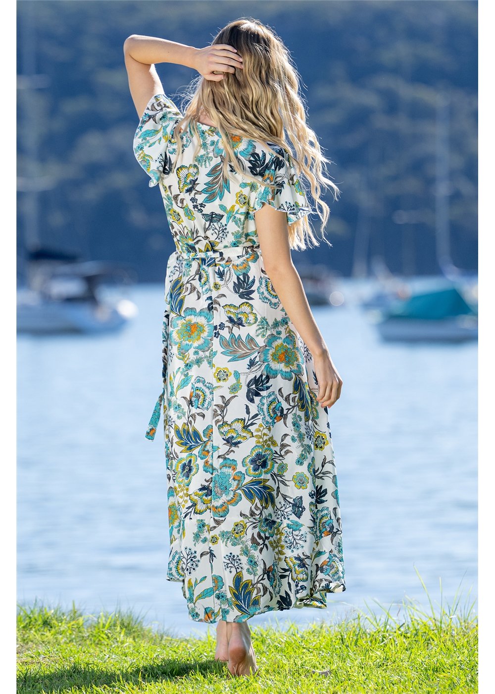 Kaya S/Sleeve Wrap Dress, view 2