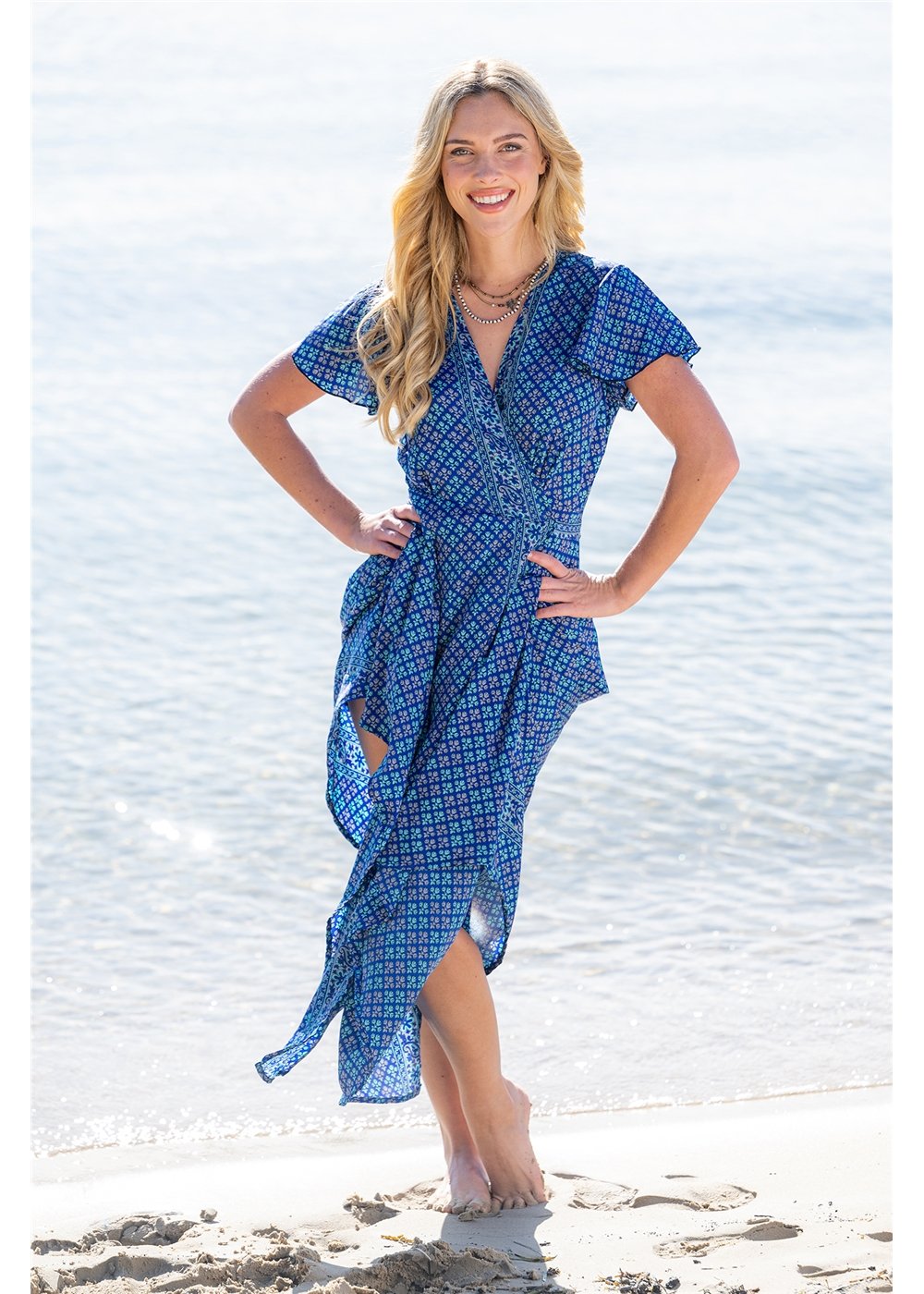 Pirrin S/Sleeve Wrap Dress, view 3