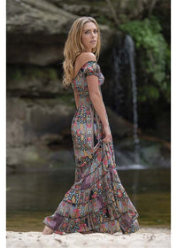 Sunset Off the shoulder long dress - Sunset