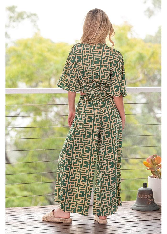 Geo Elle Pants | Green