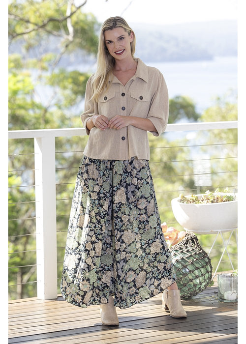 Mocha Shirt in natural cotton twill, view 4