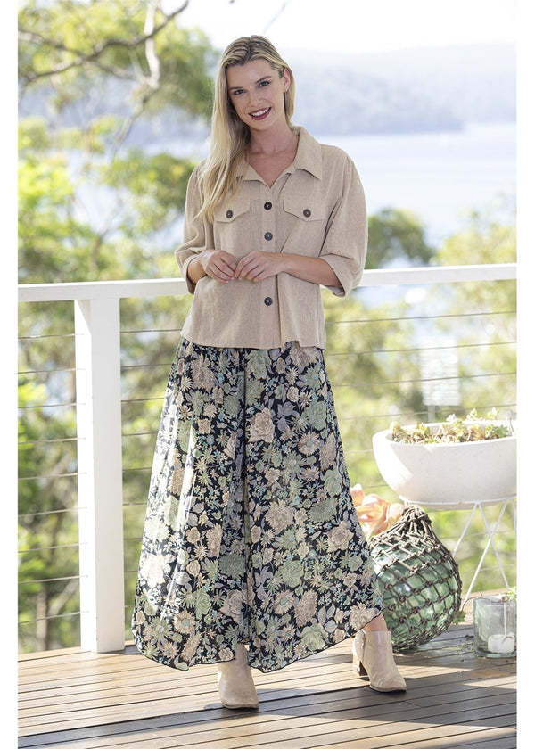 Mocha Shirt in natural cotton twill, view 4
