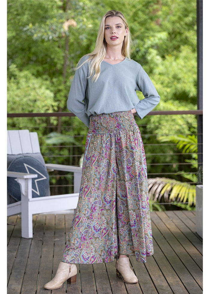 Olive Wide Leg Pants