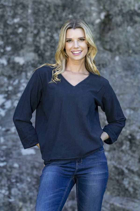 Bella Cotton Top | V Neck
