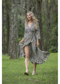 Sage Wrap Dress