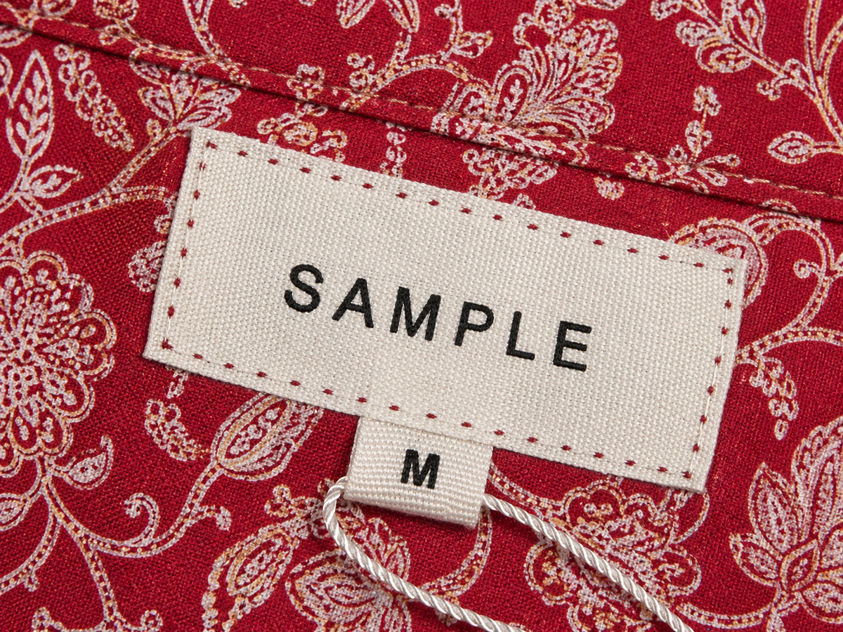 CJ Shirt - Red Jacobean Floral | CD-160 (agent sample)