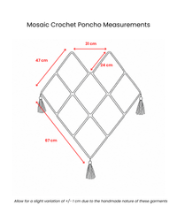 Midnight Mosaic Crochet Poncho
